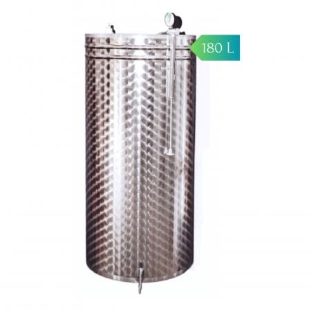 Butoaie de inox vinificatie - Butoi din inox cu capac flotant si robinet, 180 litri