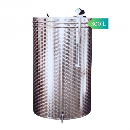 Butoaie de inox vinificatie - Butoi din inox cu capac flotant si robinet, 300 litri