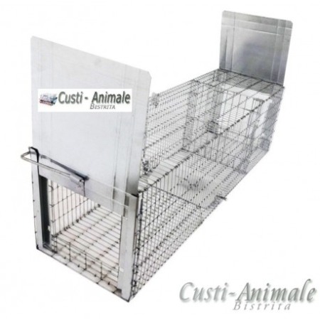 Capcană animale cu două intrări, 100x30x30 cm (momeală vie) [2]