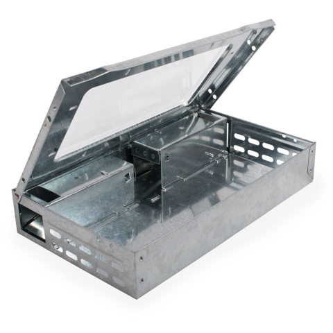 Capcana pentru soareci din tabla zincata cu 1 geam plastic, cu sistem multi capturare [4]