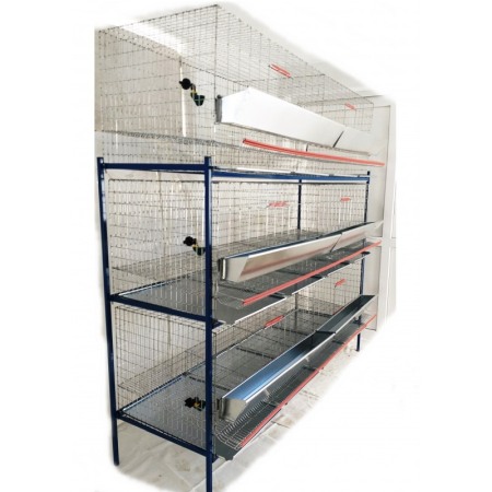 Cusca 60 gaini ouatoare pe trei nivele, 200x75x200cm [1]