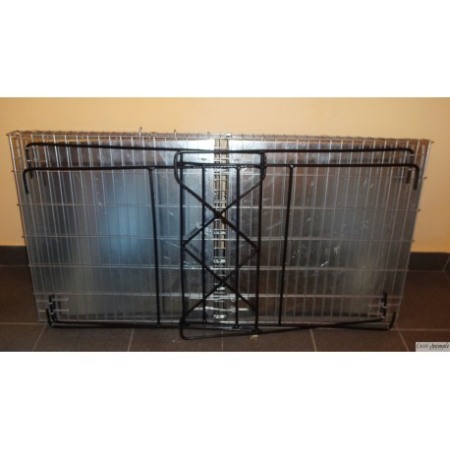 Cuşcă de expozitie pisică pliabilă 2C/120cm cu suport [6]