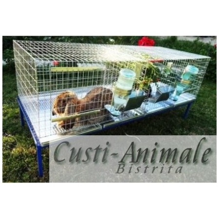 Cusca iepuri tineret, 160x60x45 cm cu doua compartimente [6]