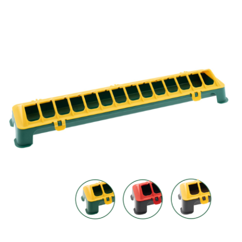 Hranitoare, Furajatoare - Hrănitoare de plastic pentru pui, 50 cm, verde-galben