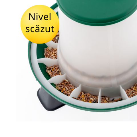 Hranitoare pentru Pui cu 2 Nivele, 3Kg, cu Picioare, Rosu-Alb [1]