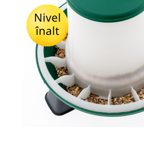 Hranitoare pentru Pui cu 2 Nivele, 3Kg, cu Picioare, Rosu-Alb [2]