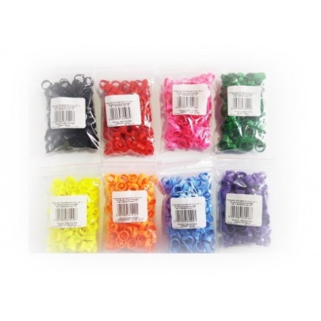 PORUMBEI - Inele Cleme Porumbei 8x5 mm, 50 bucați/set, (16 culori)
