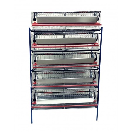 Modul 5 nivele custi prepelite,  90 cm, 250 capete [1]
