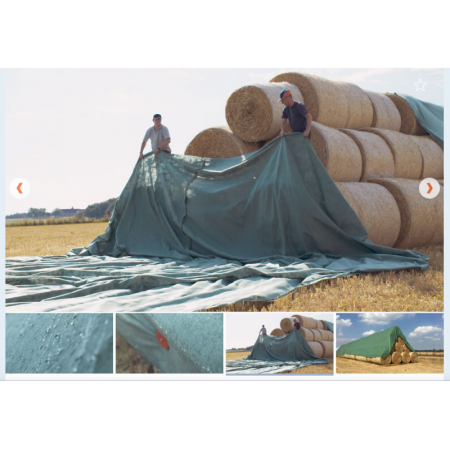 Prelata textila pentru acoperit baloti de fan si paie [2]