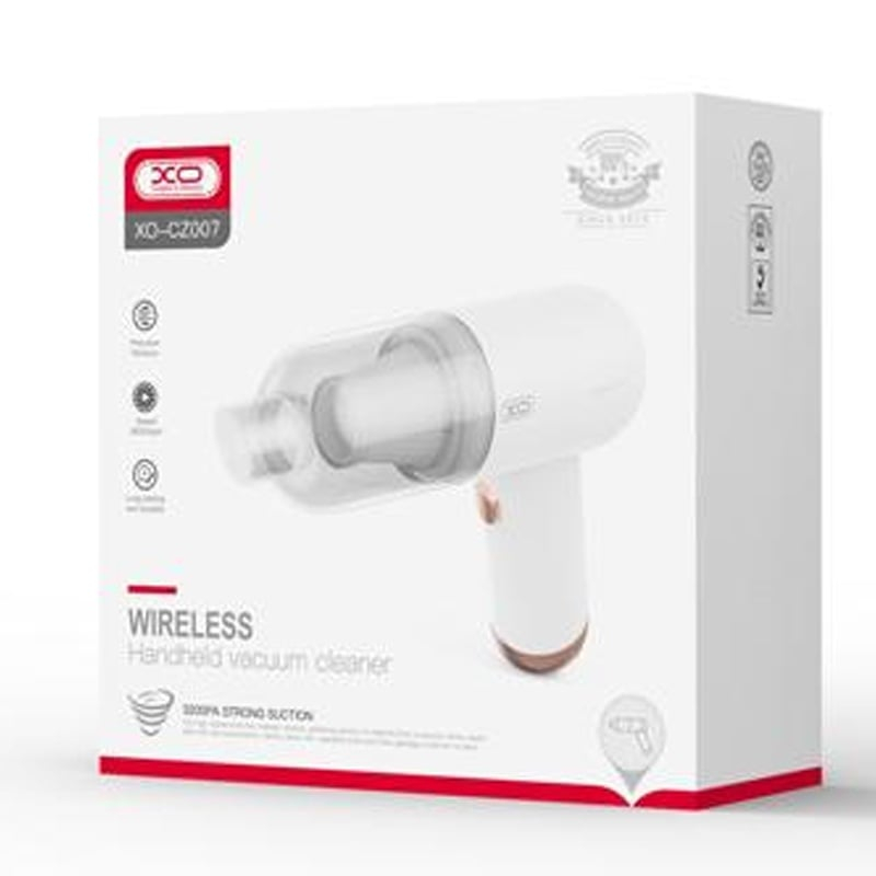 Aspirator Portabil Auto și Casă XO CZ007, 5000mAh, Filtru HEPA, 37W, Alb [4]