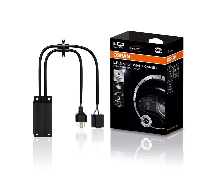 Smart CANBUS pentru Osram LEDriving H4 / H19 – Set 2x Adaptoare Eliminare Eroare Bec Ars [1]