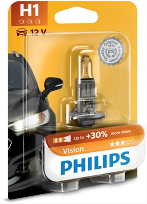H1 - Bec auto H1 12V 55W PHILIPS Vision +30%