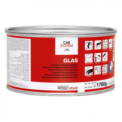 Pregătire & Consumabile - Chit auto CARSystem Glas 1.8kg fibră de sticlă – reparații caroserie rezistente și durabile