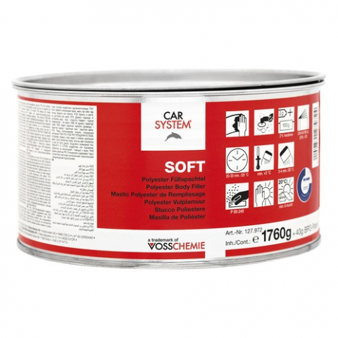 Pregătire & Consumabile - Chit auto CARSystem Soft 1.8kg – pentru reparații caroserie, aplicare ușoară și finisaj neted