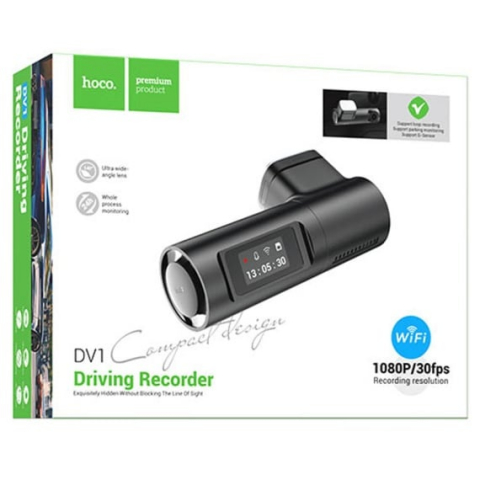Hoco DV1 - Mini Cameră Auto DVR, Ecran LCD TFT, Acumulator 200mAh, Cablu 3.5m, Suport TF Card, Negru Accesorii & Tuning - Hoco DV1 - Mini Cameră Auto DVR, Ecran LCD TFT, Acumulator 200mAh, Cablu 3.5m, Suport TF Card, Negru