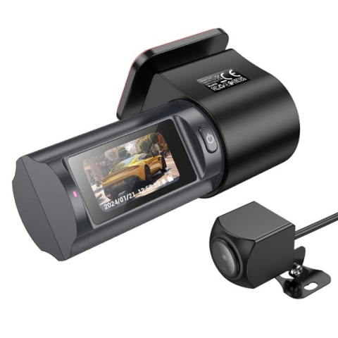 Hoco DV8 Cameră Auto 2K Dual – Cameră Față și Spate cu Mini LCD, Negru [2]