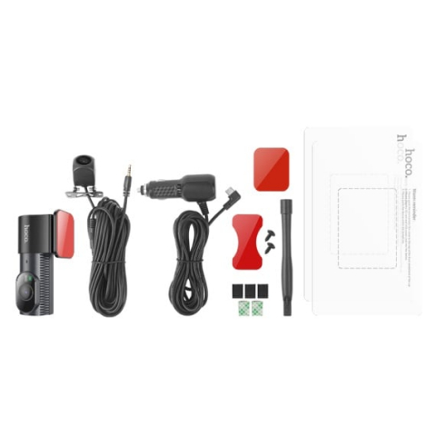 Hoco DV8 Cameră Auto 2K Dual – Cameră Față și Spate cu Mini LCD, Negru [4]