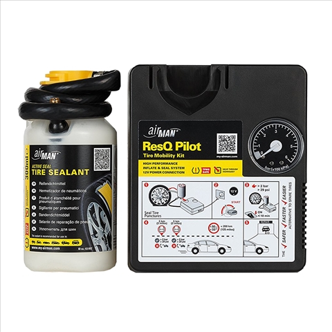 Accesorii & Tuning - Kit Reparat Pană Auto cu Compresor și Soluție Etanșare – AirMan ResQ Pilot 71-047AM