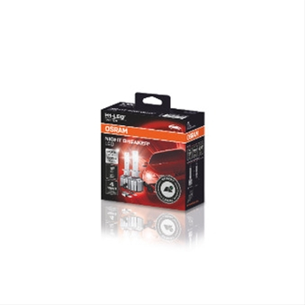 Iluminat Auto - Set 2 Becuri LED H1 OSRAM Night Breaker, 12V, Alb Rece 6000K, Certificat RAR