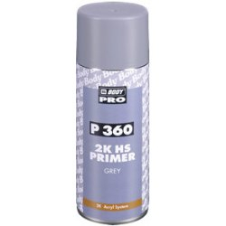 Spray vopsea - Spray grund 2K Body Primer Filler 360, gri/negru, umplere și protecție caroserie, 400ml