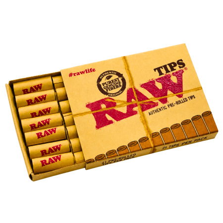 TIPS (CARTON) - FILTRE TIPS RAW PRE ROLLED - 6mm 18mm (21)