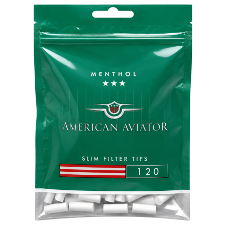 FILTRE - FILTRE AMERICAN AVIATOR SLIM MENTHOL - 6mm 15mm (120) - Imagine produs