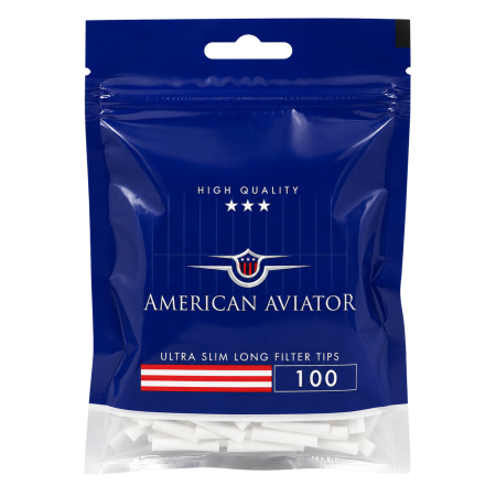 EXTRA SLIM – 5,3 mm - FILTRE AMERICAN AVIATOR ULTRA SLIM LONG - 5.3mm 22mm (100) - Imagine produs
