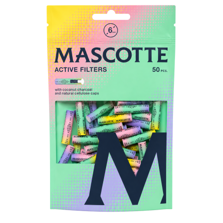 SLIM – 6 mm - Filtre Tigari Mascotte Active Bright Colors 6/26 mm (50)