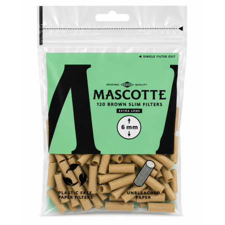 SLIM – 6 mm - FILTRE MASCOTTE BROWN SLIM LONG - 6mm 20mm (120)