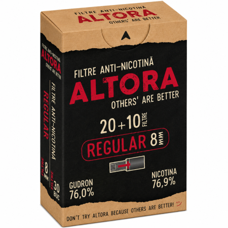 FILTRE - FILTRE MUSTIUC ANTI NICOTINA ALTORA REGULAR 8mm 23.5mm  (30)
