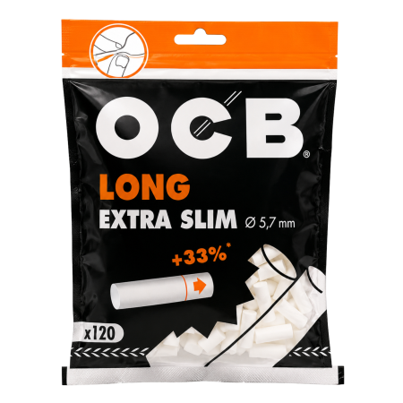 EXTRA SLIM – 5,3 mm - FILTRE OCB EXTRA SLIM LONG - 5.7mm 20mm (120)