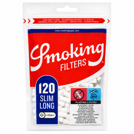 SLIM – 6 mm - FILTRE SMOKING SLIM LONG - 6mm 22mm (120)