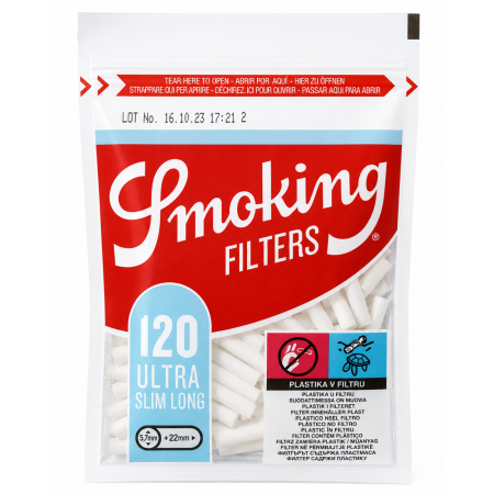 ULTRA SLIM – 5,7 mm - FILTRE SMOKING ULTRA SLIM LONG - 5.7mm 22mm (120)