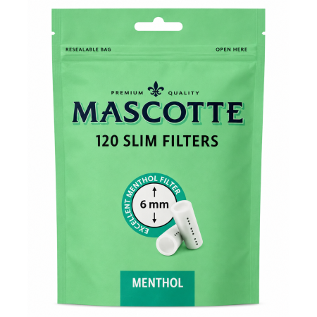 FILTRE - FILTRE MASCOTTE SLIM MENTHOL - 6mm 15mm (120)