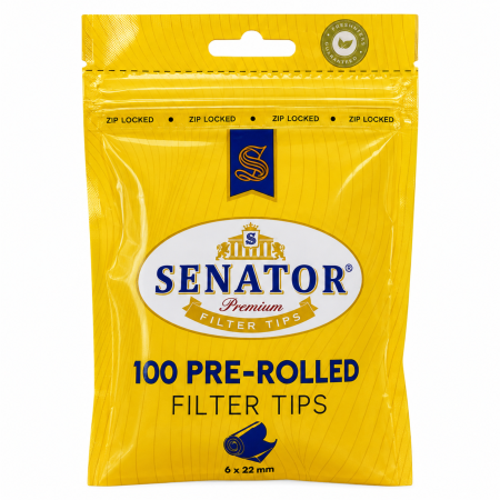 SLIM – 6 mm - Filtre Senator Pre-Rolled Slim Long 6/22 mm (100)