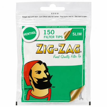 FILTRE - FILTRE ZIG ZAG SLIM MENTHOL - 6mm 15mm (150)