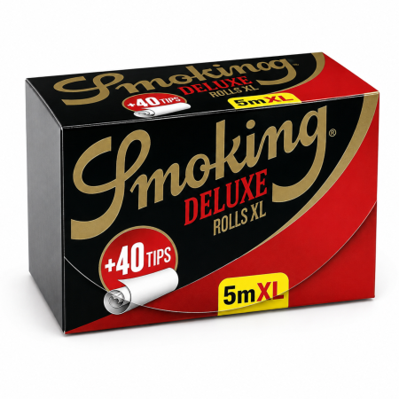 LA ROLA - Foițe Smoking Deluxe XL Rolls 5 m + 40 Tips