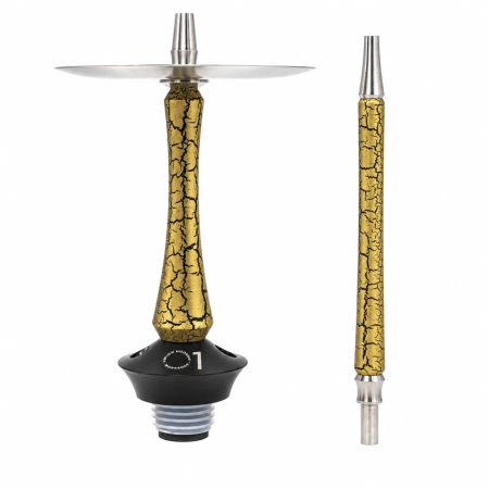 NARGHILELE - Narghilea Union Hookah Sleek Crackle Gold