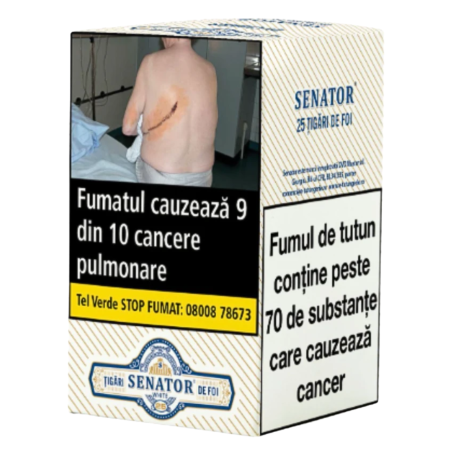 TIGARI DE FOI - Tigari de Foi Senator White 245g 25 bucati light medium fara filtru