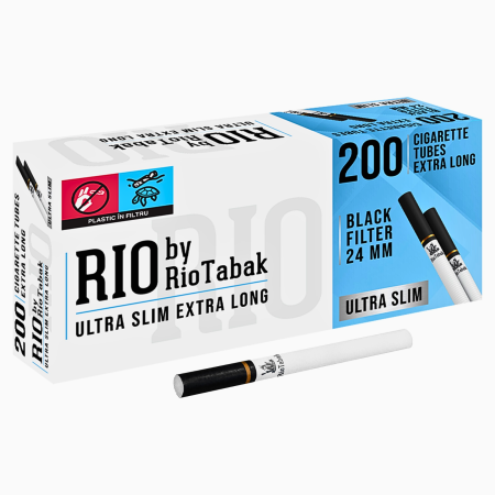 ULTRA SLIM - 6,5 mm - Tuburi Țigări RIO Black Ultra Slim 24MM (200)