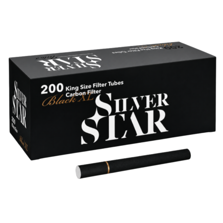 TUBURI - Tuburi Tigari Silver Star Black XL Black Carbon-Activ (24 mm) 200 Bucati
