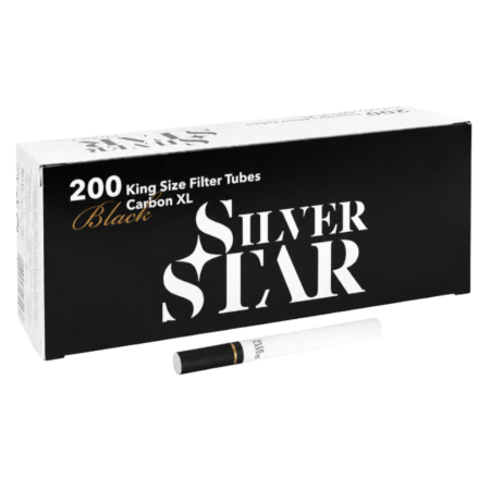 TUBURI - Tuburi Tigari Silver Star Black XL Carbon-Activ (24 mm) 200 bucati