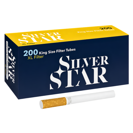 CU FILTRU LUNG / XL/ XTRA - Tuburi Tigari Silver Star Extra Long 24mm 200 Bucati