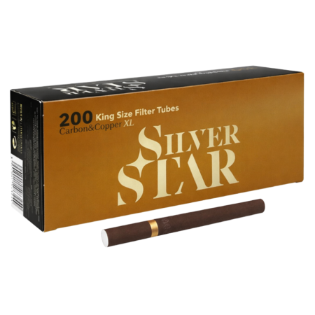 TUBURI - tuburi tigari silver star xl carbon copper 24mm 200 bucati 84mm maro