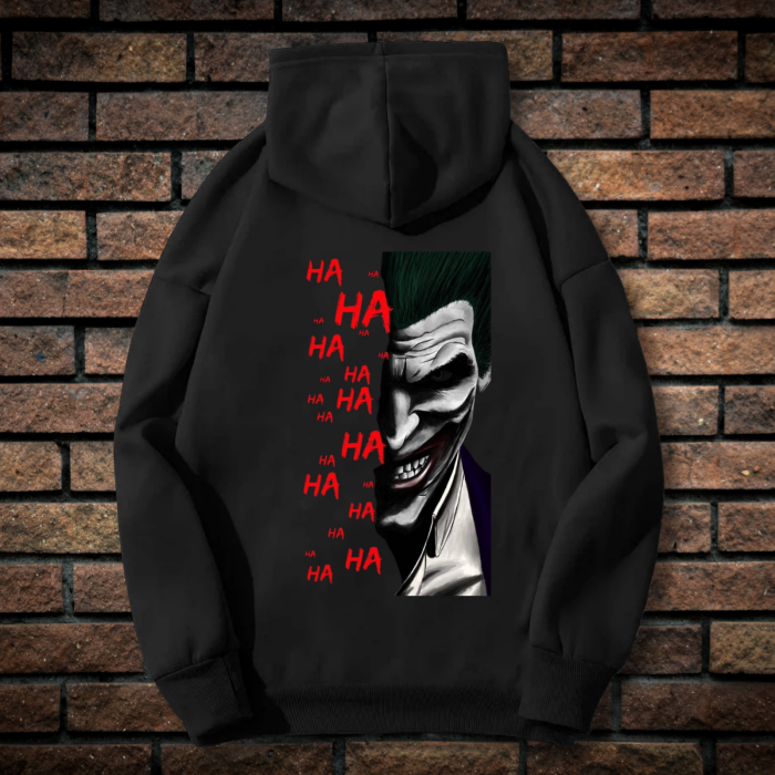 Hanorac Barbati cu Broderie si Imprimeu, Joker, Bumbac [2]