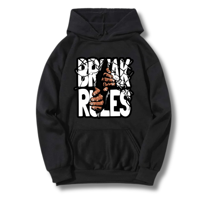 Hanorac Barbati cu Imprimeu, Break Rules, Bumbac, [1]