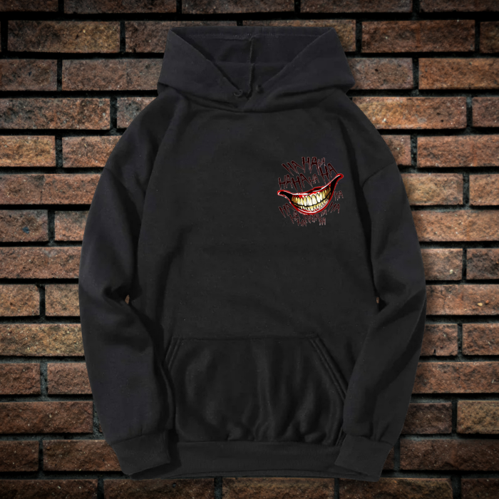 Hanorac Barbati cu Imprimeu Fata-Spate, Joker, Bumbac [2]