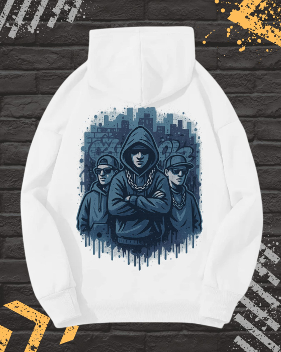 Hanorac Unisex cu Imprimeu Fata-Spate, CXO Craft, Bumbac [1]