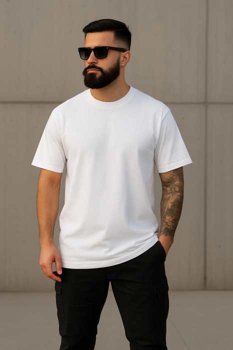 Tricou Barbat, Lejer,Simplu, Bumbac [1]