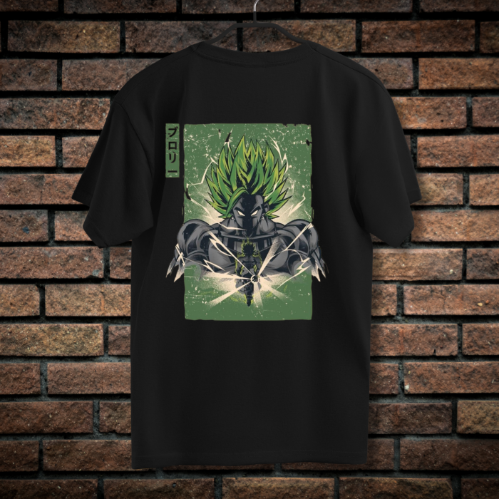 Tricou Barbati cu Broderie si Imprimeu, Broly, Bumbac [2]